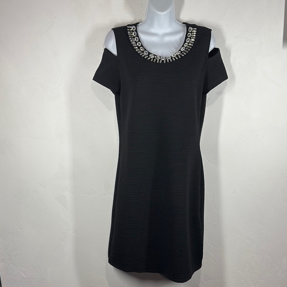 Adore Elegant Black Cold-Shoulder Dress size medium